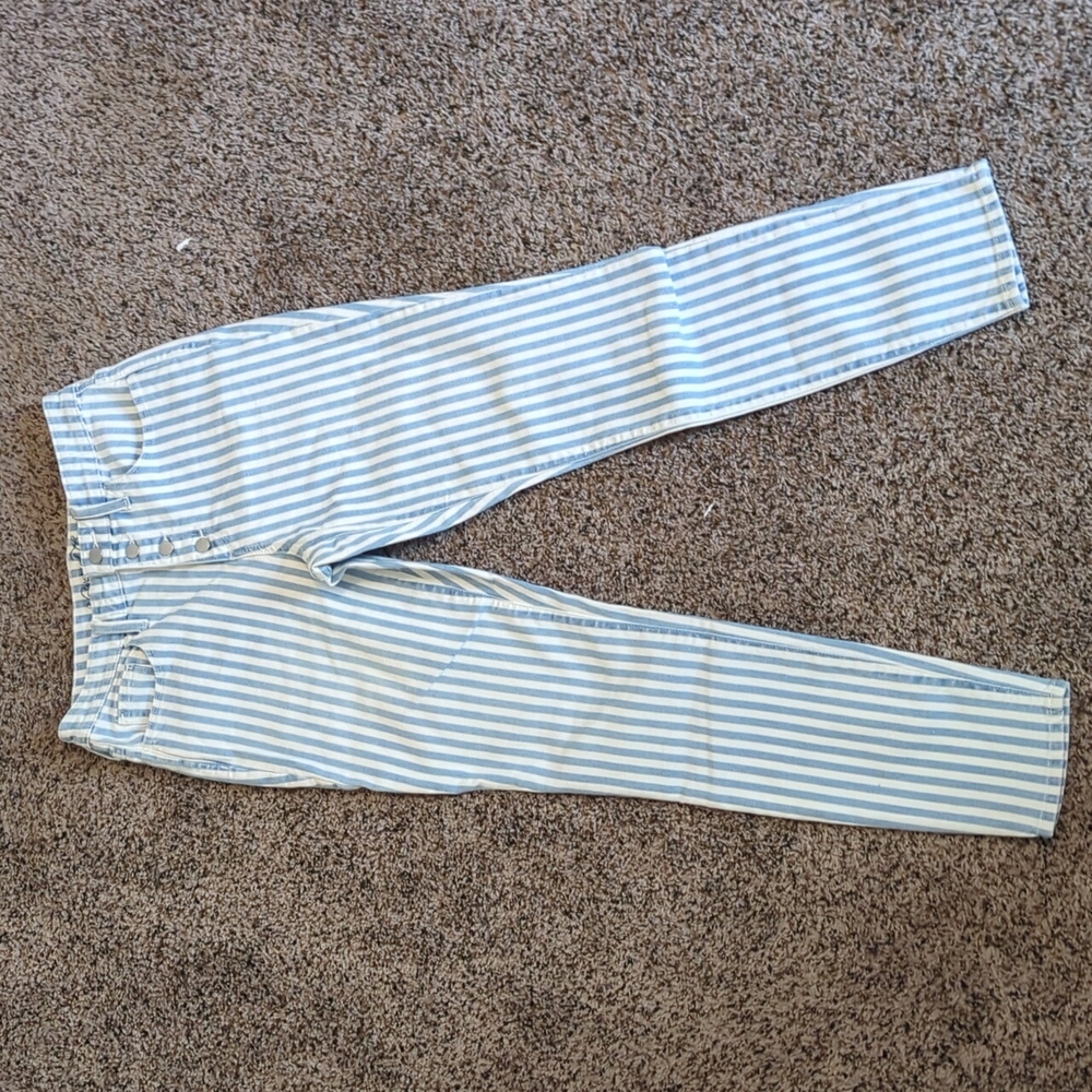 Striped Skinny Jeans
